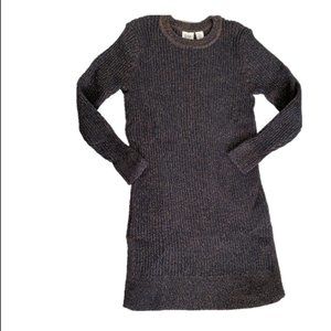Gap Kids Size 6-7 navy & gold ribbed sweater dress